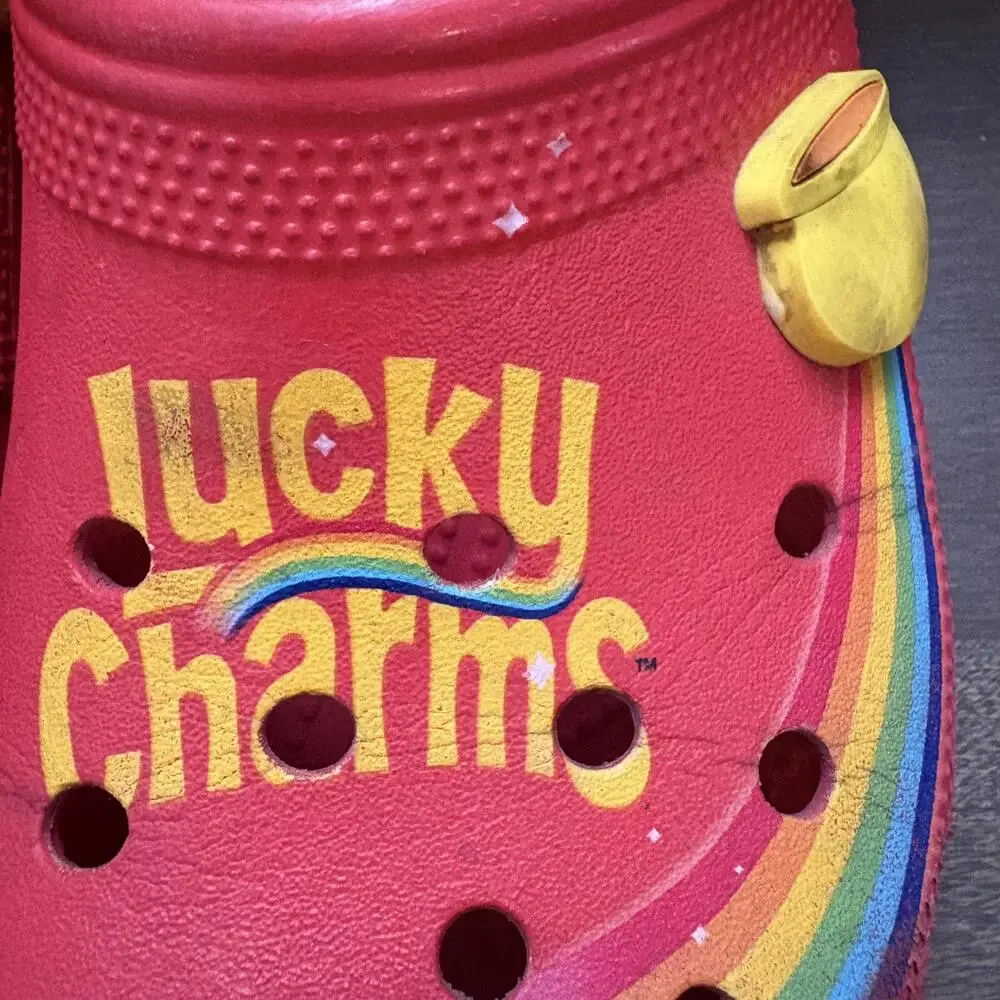 Lucky Charms Crocs‎ Shoes Mens Size 10 Womens Size 12 Clog Rainbow Charms